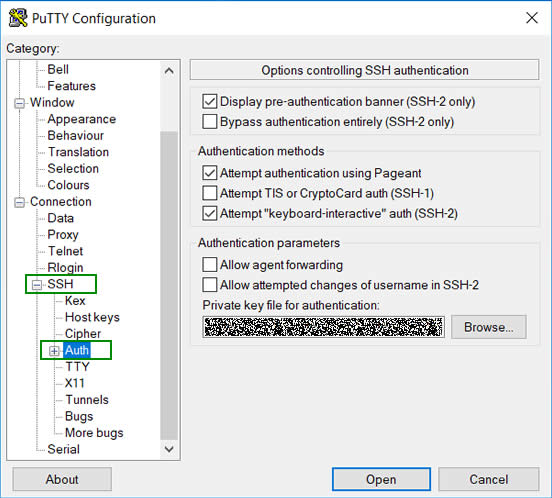 Adding Key Pair in FTP as AUTH Key
